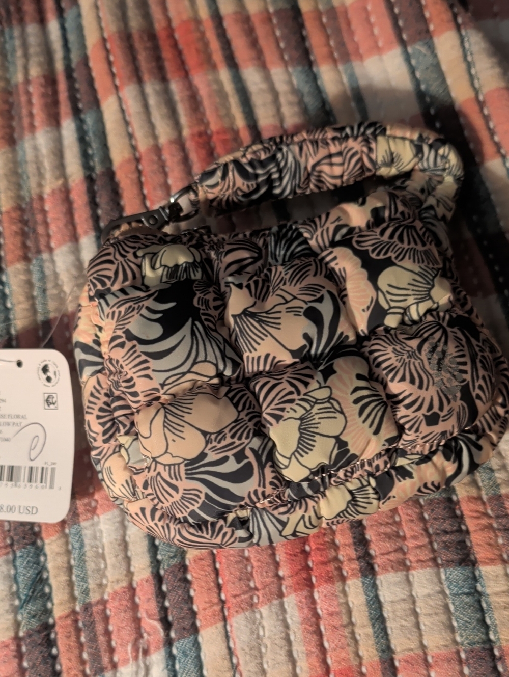 Free People FP Movement Puffer Top-Handle Wristlet/Charm Bag NWT New Tropical